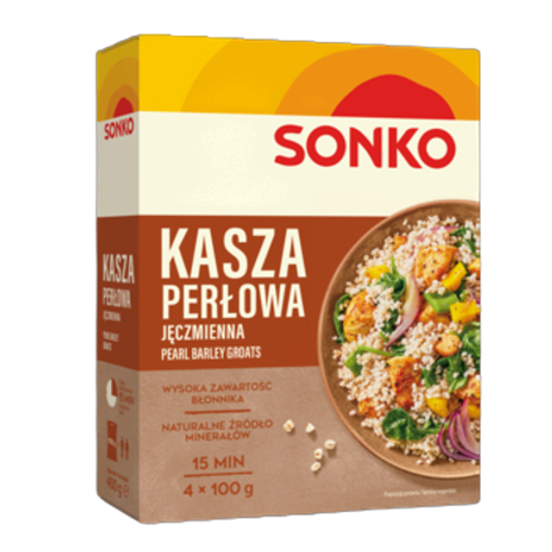 Sonko. Kasza jęczmienna perłowa 4x100 g.